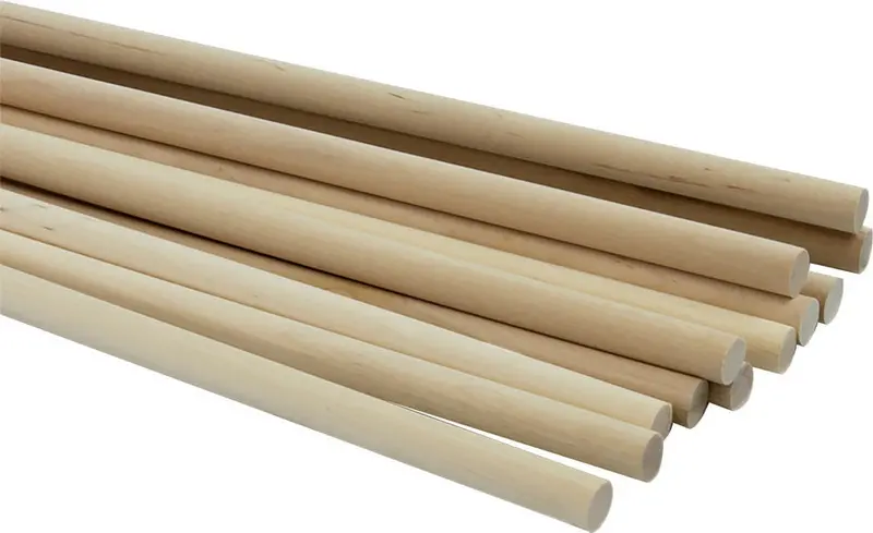 0.5-Inch Diameter × 36-Inch Wooden Round Dowel 1