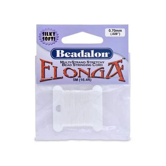0.7 Mm White Elastic Beading Thread — 5 Meter Spool 1