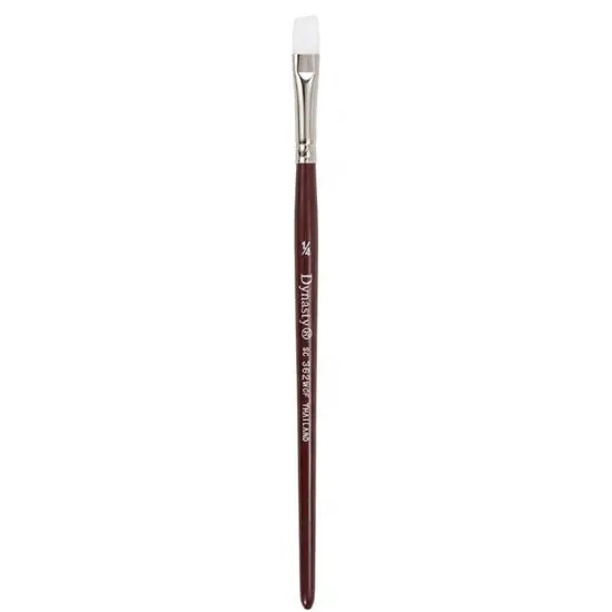 1/4-Inch Synthetic Flat Brush – Short Handle, Ideal For Detailing & Edging 1
