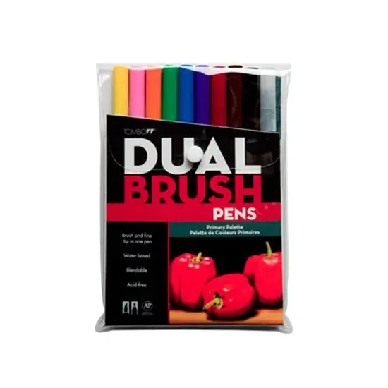 10-Pack Dual-Tip Brush Pens For Beginners 1