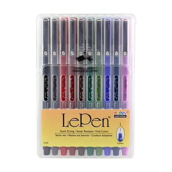10-Pack Fine Liner Pens – 0.3Mm Tip, Assorted Bright Colors 1
