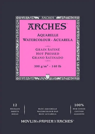 100% Cotton Watercolor Paper Pad – 140 Lb, Cold-Pressed, 10×14 Inches, 12 Sheets 1