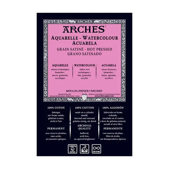 100% Cotton Watercolor Paper Roll – 140Lb Hot Press, 45-Inch Width × 10 Yards 1