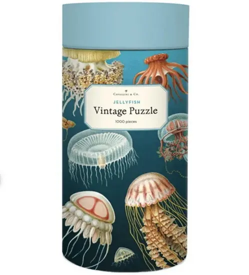 1000-Piece Jellyfish-Themed Jigsaw Puzzle – Premium Cardboard Cut 1