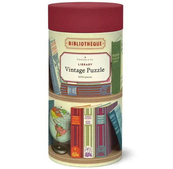 1000-Piece Jigsaw Puzzle Featuring A Library Bookshelf Scene 1