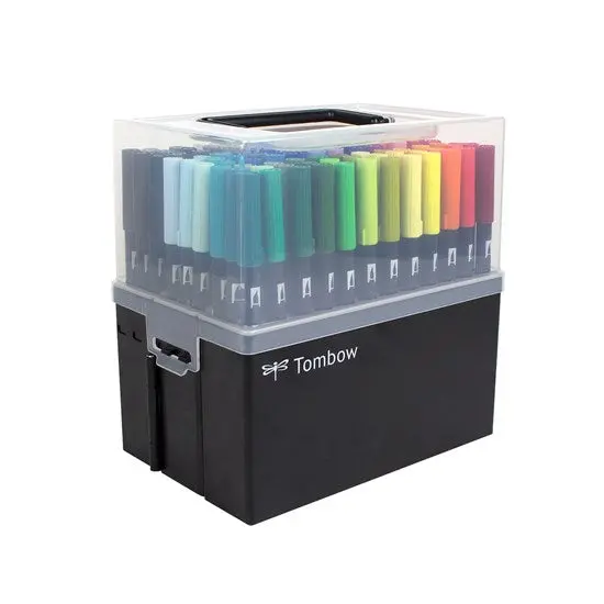 108-Piece Dual-Tip Brush Pen Assortment Set 1