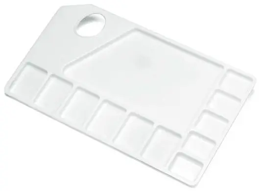 11-Well Plastic Artist Palette – Durable, Non-Porous Mixing Tray 1