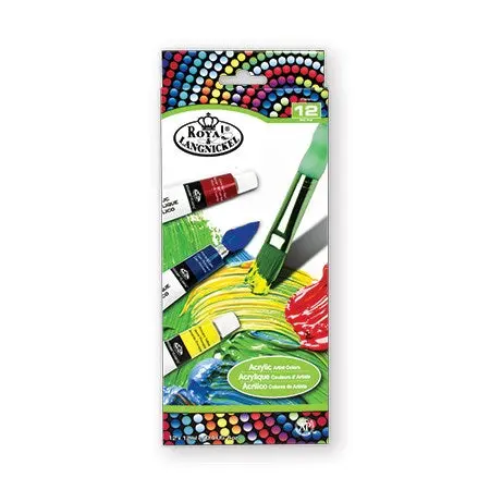 12-Color Acrylic Paint Set – 12 Ml Tubes Each 1