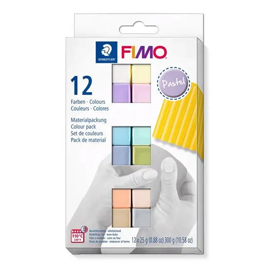 12-Color Set Of Soft Pastel Polymer Clay (Fimo Brand) 1