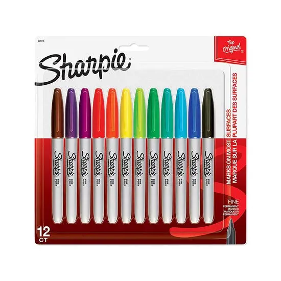 12-Pack Sharpie Fine Point Permanent Markers – Assorted Colors 1