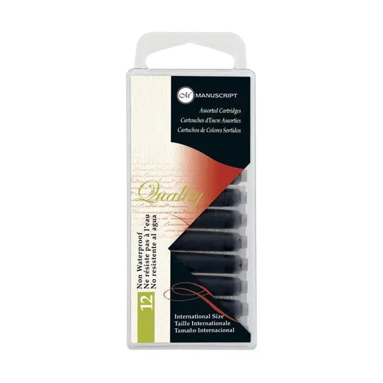 12-Pack Universal Fountain Pen Ink Cartridges 1