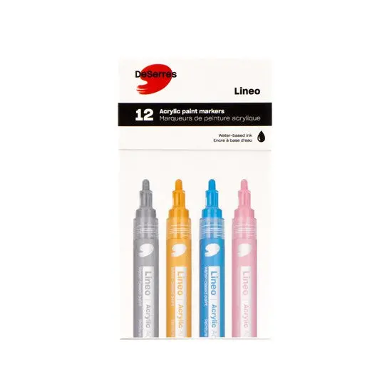 12-Piece Fine-Line Acrylic Marker Set – 2Mm Nib 1