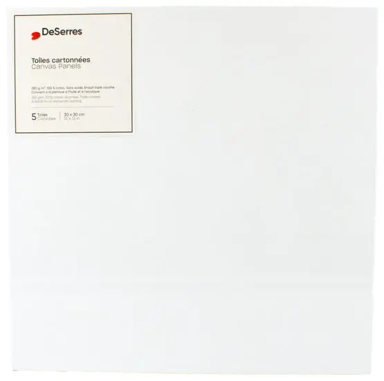 12X12 Inch Canvas Boards – Pack Of 5 1