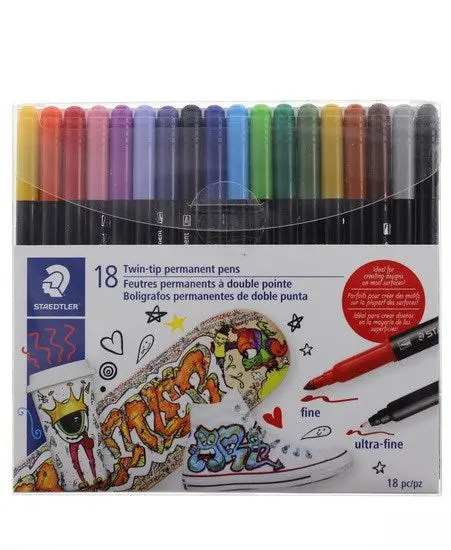 18-Piece Dual-Tip Permanent Marker Set 1