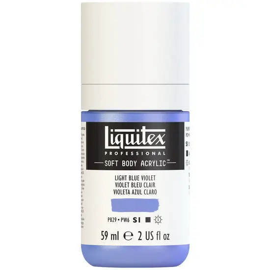 2 Oz Soft-Body Acrylic Paint – Light Blue Violet (Series 1) 1