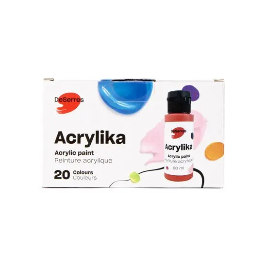 20-Color Acrylic Paint Set – 60 Ml Tubes Each 1