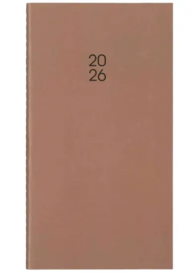 2026 Mini Planner – Mocha Mousse Theme, Single-Sided Pages, Two-Page Layout 1