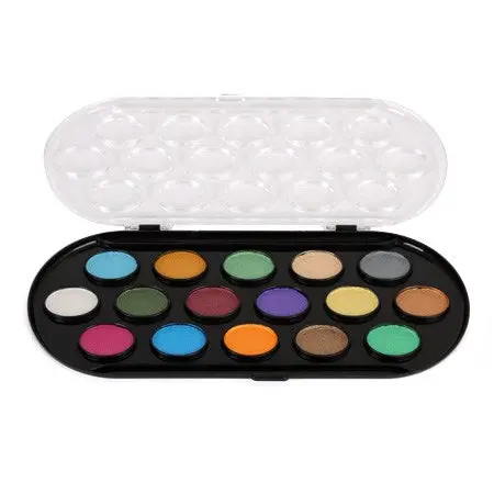 21-Color Pearlescent Watercolor Set – Pan Or Compact Palette 1