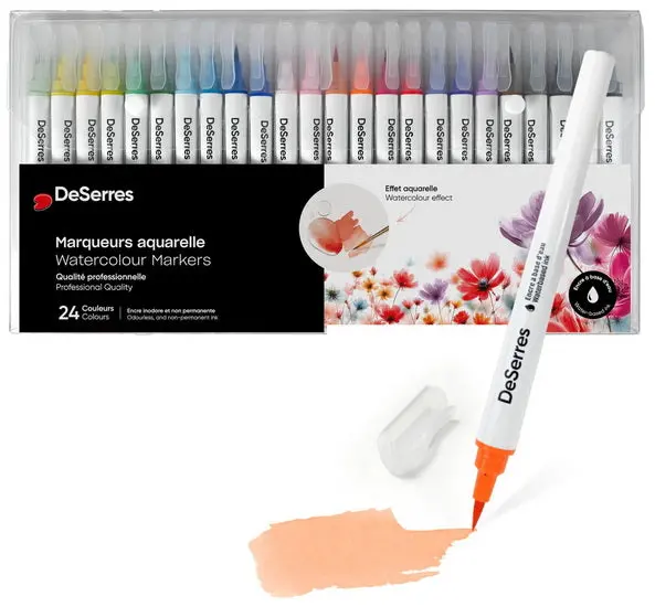 24-Color Watercolor Marker Set 1