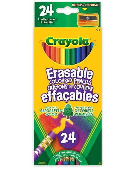 24-Pack Erasable Colored Pencils – Vibrant & Smudge-Free 1