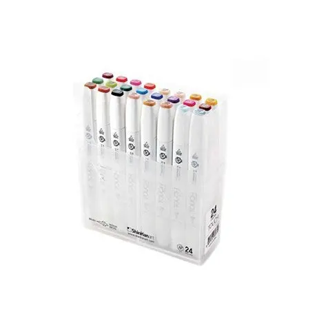24-Piece Touch Dual-Tip Brush Marker Set In Essential Basic Colors 1