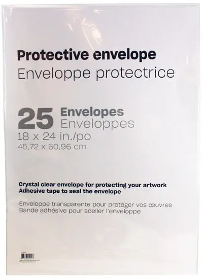25-Pack Clear Protective Sleeves For Large Artwork – 18×24 Inches 1