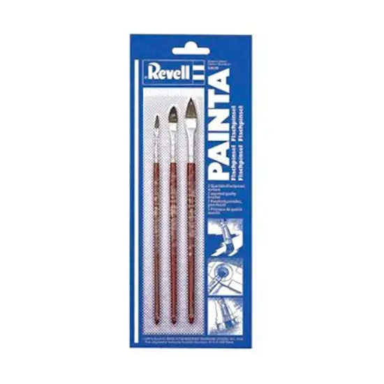 3-Piece Flat Paintbrush Set – Premium Synthetic Bristles 1