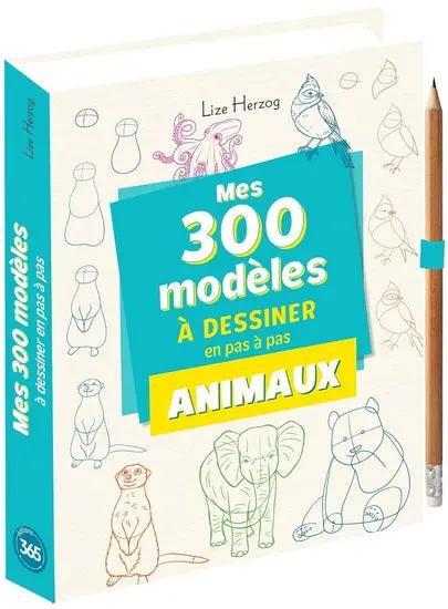 300 Step-By-Step Animal Drawing Models – French Art Instruction Book 1