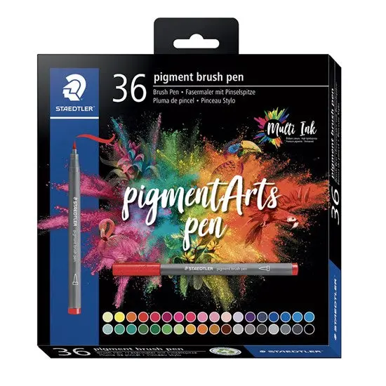 36-Color Dual-Tip Brush Pen Set – Art & Lettering Kit 1