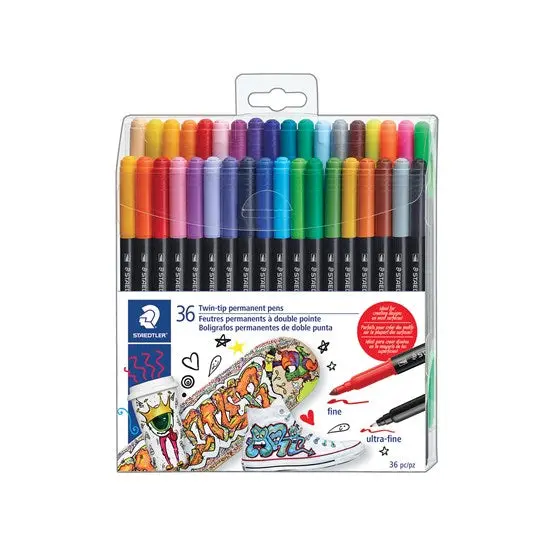 36-Piece Dual-Tip Permanent Marker Set 1