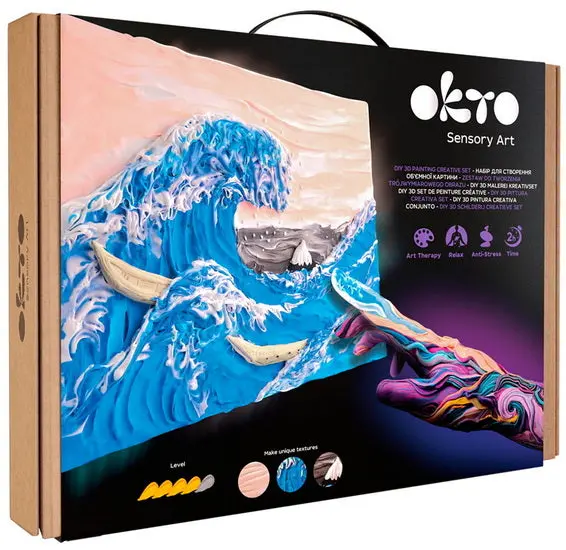 3D Creative Painting Kit – The Great Wave Off Kanagawa 1