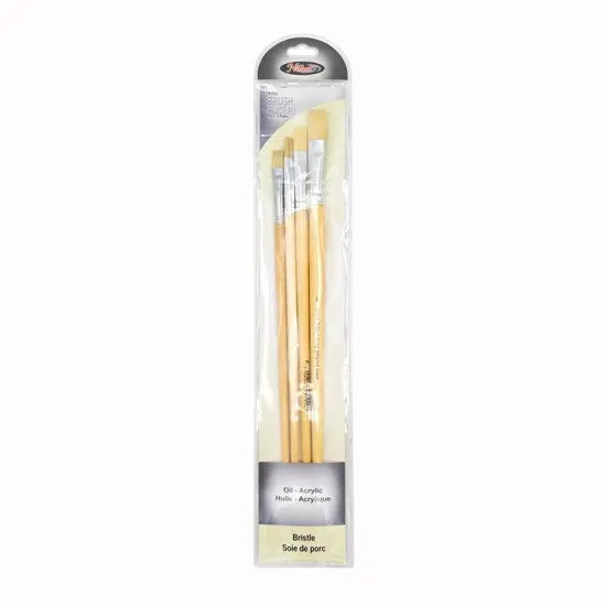 4-Piece Bristle Brush Set For Painting & Detailing 1