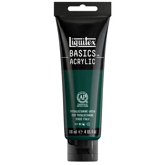 4Oz Phthalocyanine Green Basics Acrylic Paint 1