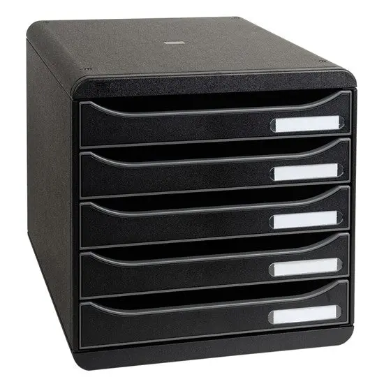 5-Drawer Storage Box – Large Black Organizer 1