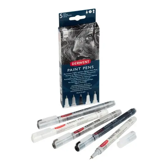 5-Piece Paint Pen Set With Palette #4 Color Range 1