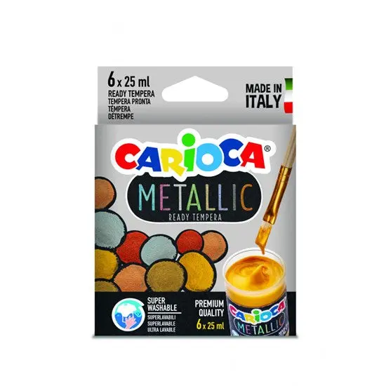 6-Color Metallic Tempera Paint Set 1
