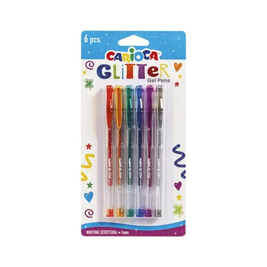6-Pack Glitter Gel Ink Pens – Sparkling Metallic Writing Tools 1