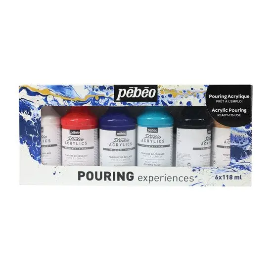 6-Piece Pouring Paint Set – 118Ml Bottles Each 1