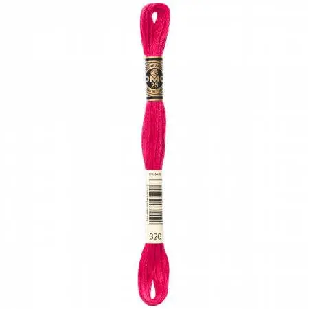 6-Strand Embroidery Floss – Very Dark Rose Color (#326) 1