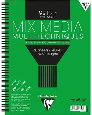 9X12 Inch Mixed Media Sketch Pad – 160 Gsm Heavyweight Paper 1