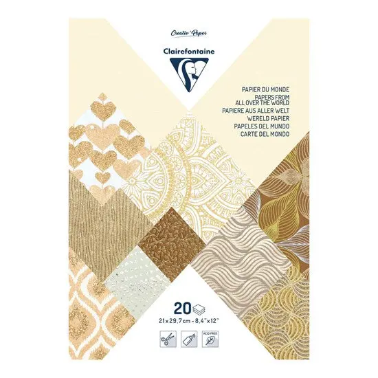 A4 Artisan Paper Pack – Ivory And Brown Tones 1