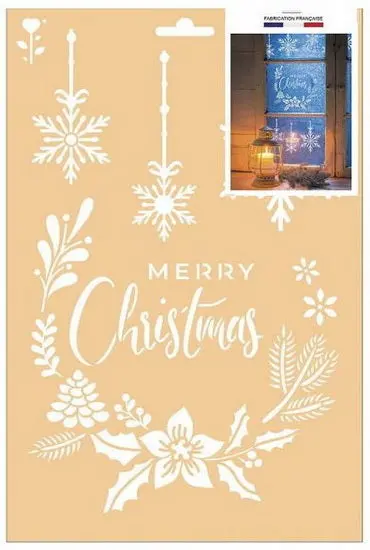 A4 Christmas Crown Stencil For Holiday Craft Projects 1