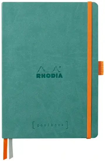 A5 Goal Tracking Notebook – Aqua-Colored Hardcover With Guided Planning Layouts 1
