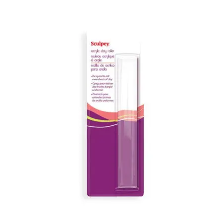Acrylic Clay Rolling Pin – Smooth Surface, Adjustable Thickness Guide Included 1