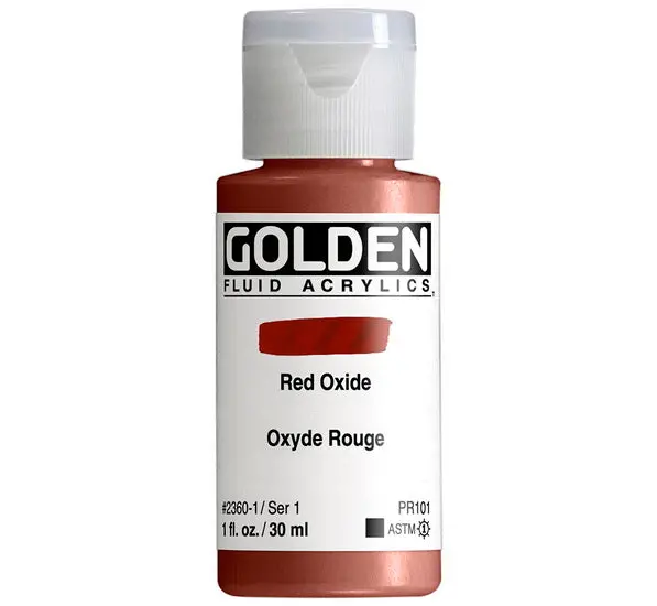 Acrylic Fluid Paint – Red Oxide, 1 Oz Bottle (Series 1) 1