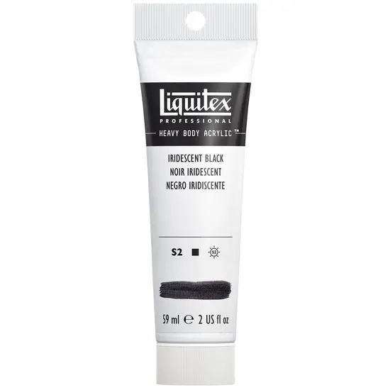 Acrylic Heavy Body Paint – Iridescent Black, 2Oz 1