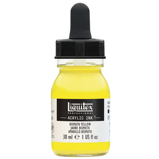 Acrylic Ink — Bismuth Yellow, 30 Ml Bottle 1