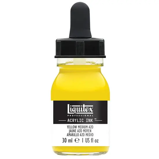 Acrylic Ink – Yellow Medium Azo Hue, 30 Ml Fluid Consistency 1