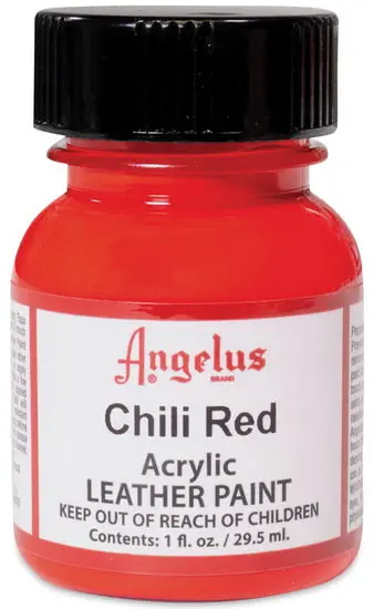 Acrylic Leather Paint – Chili Red, 1 Oz Bottle For Fabric & Craft Projects 1