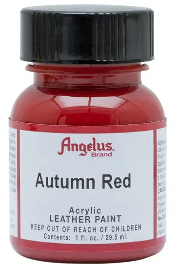 Acrylic Leather Paint In Autumn Red – 1 Oz Bottle 1